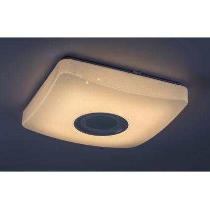 Rabalux - LED RGB Stmívatelné stropní svítidlo s reproduktorem LED/18W/230V 3000-6000K Bluetooth + dálkové ovládání