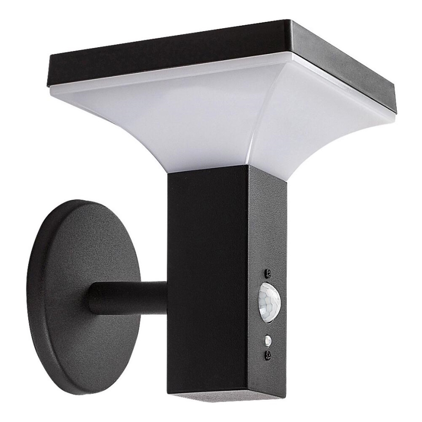 Rabalux - LED Solární nástěnné svítidlo se senzorem LED/4W/230V IP44 černá 2200 mAh