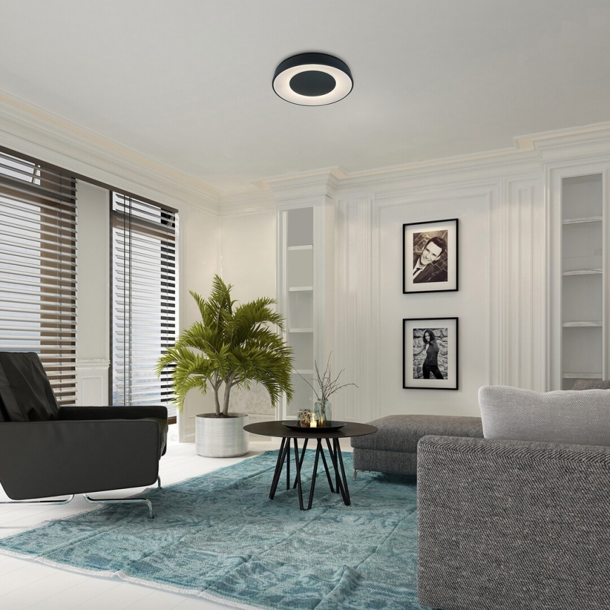 Rabalux - LED Stmívatelné stropní svítidlo LED/38W/230V černá 3000-6500K + dálkové ovládání pr. 48 cm