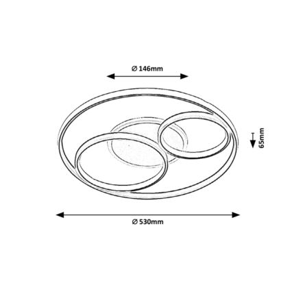 Rabalux - LED Stmívatelné stropní svítidlo LED/50W/230V 3000-6000K + dálkové ovládání