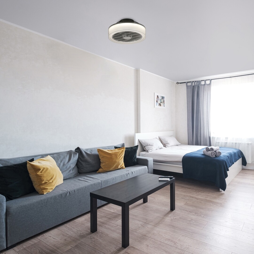 Rabalux - LED Stmívatelné stropní svítidlo s ventilátorem LED/30W/230V 3000-6000K + dálkové ovládání 