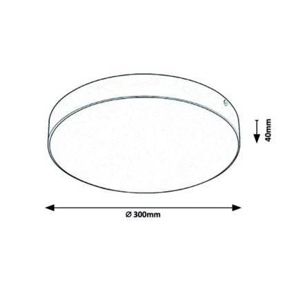 Rabalux - LED Stropní svítidlo LED/24W/230V 2800-6000K IP44 bílá