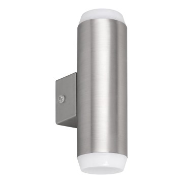 Rabalux - LED Venkovní nástěnné svítidlo 2xLED/4W/230V saténový matný chrom IP44