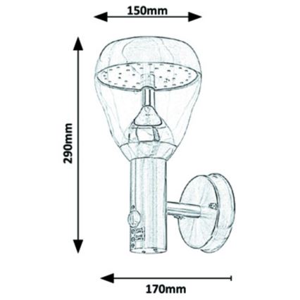 Rabalux - LED Venkovní nástěnné svítidlo se senzorem LED/8,5W/230V IP44