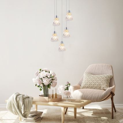 Rabalux - Lustr na lanku 5xE14/40W/230V