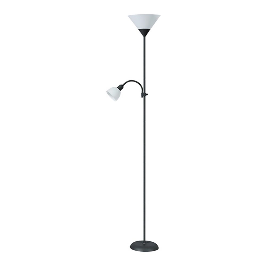 Rabalux - Stojací lampa 1xE27/100W+E14/25W černá/bílá