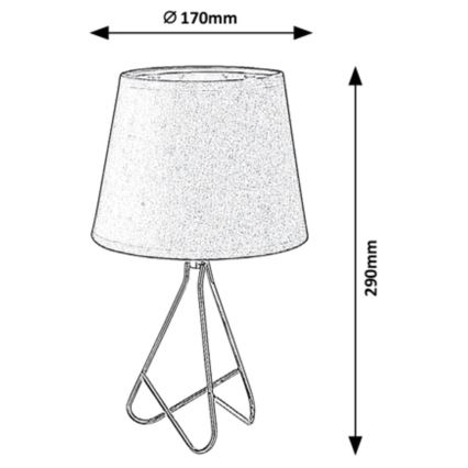 Rabalux - Stolní lampa 1xE14/40W/230V černá/zlatá