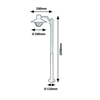 Rabalux - Venkovní lampa 1xE27/10W/230V IP44