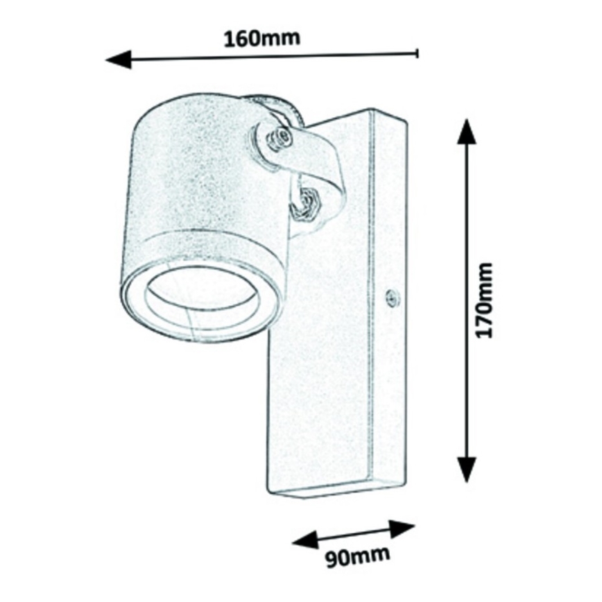 Rabalux - Venkovní nástěnné bodové svítidlo 1xGU10/35W/230V IP44