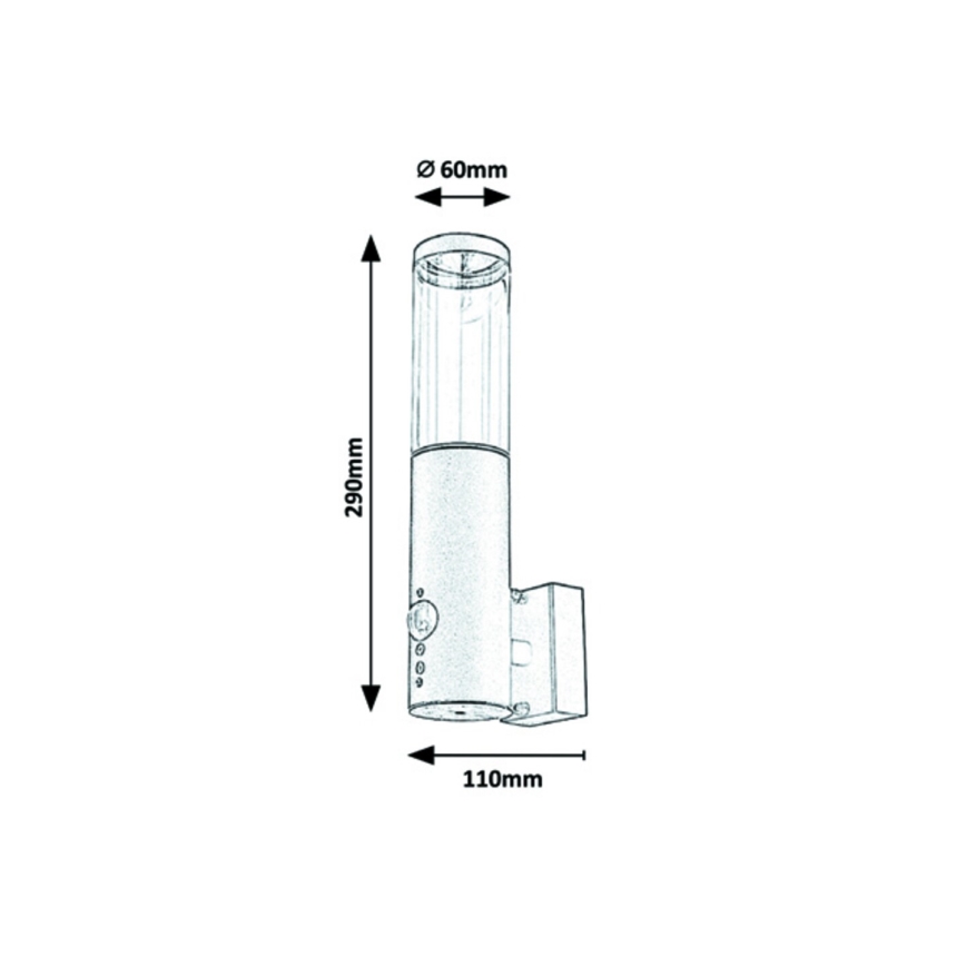 Rabalux - Venkovní nástěnné svítidlo se senzorem 1xGU10/7W/230V IP44