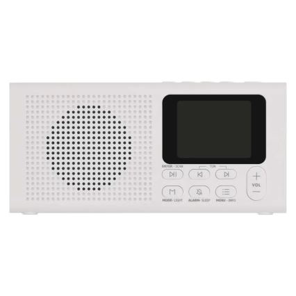 Rádio DAB DAB+ FM 3W/5V/4xAA bílá