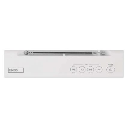 Rádio DAB DAB+ FM 3W/5V/4xAA bílá