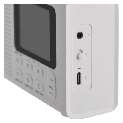 Rádio DAB DAB+ FM 3W/5V/4xAA bílá