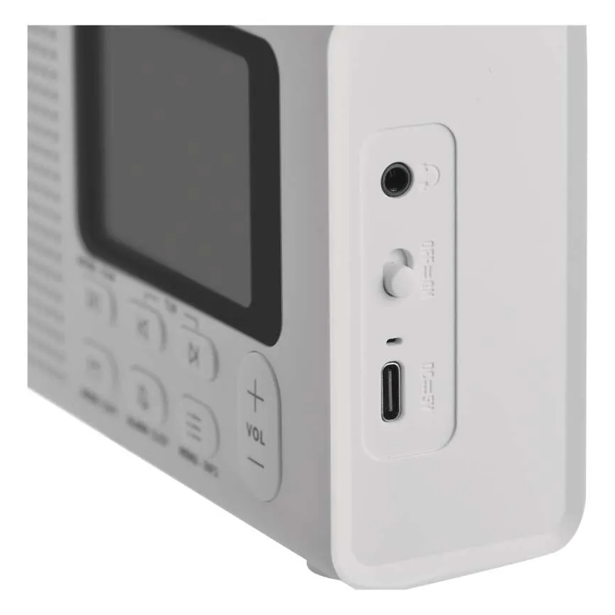 Rádio DAB DAB+ FM 3W/5V/4xAA bílá