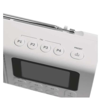 Rádio DAB DAB+ FM 3W/5V/4xAA bílá