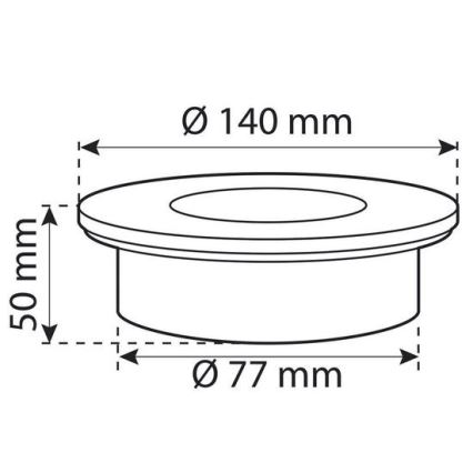 LED Solární zápustné svítidlo se senzorem soumraku LED/0,12W/2xAAA IP67 nerez kruh