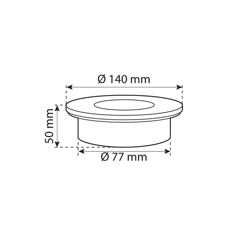 LED Solární zápustné svítidlo se senzorem soumraku LED/0,12W/2xAAA IP67 nerez kruh