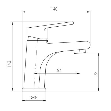RAV Slezák CO126.0CMATZ - Umyvadlová baterie COLORADO 14,3 cm černá/zlatá