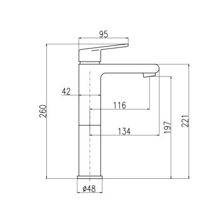 RAV Slezák CO130.0 - Umyvadlová baterie COLORADO 26 cm lesklý chrom