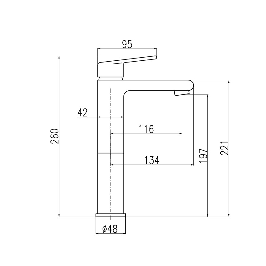 RAV Slezák CO130.0 - Umyvadlová baterie COLORADO 26 cm lesklý chrom