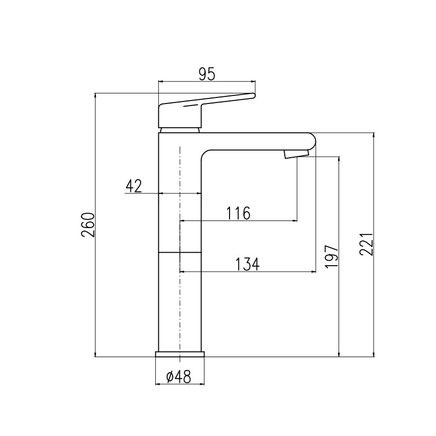 RAV Slezák CO130.0CMATZ - Umyvadlová baterie COLORADO 26 cm černá/zlatá
