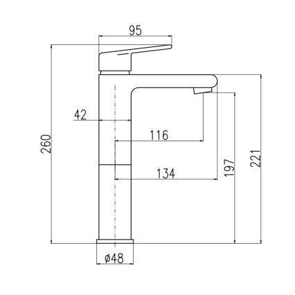 RAV Slezák CO130.0Z - Umyvadlová baterie COLORADO 26 cm lesklá zlatá