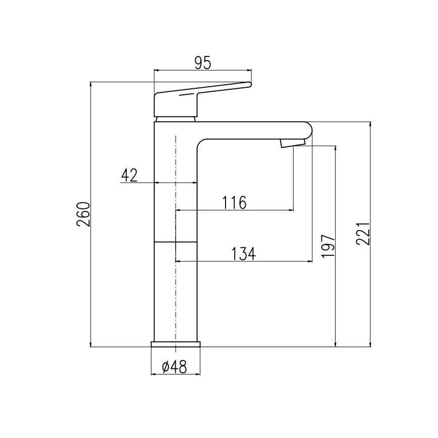RAV Slezák CO130.0Z - Umyvadlová baterie COLORADO 26 cm lesklá zlatá