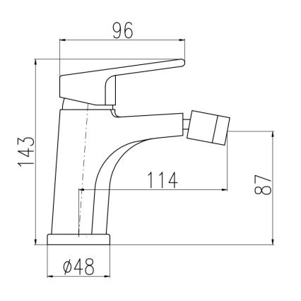RAV Slezák CO145.0KCMATZ - Bidetová baterie + výpusť COLORADO 14,3 cm černá/zlatá