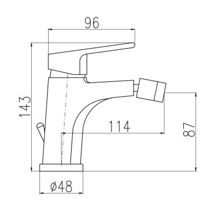 RAV Slezák CO145.0KZ - Bidetová baterie + výpusť COLORADO 14,3 cm lesklá zlatá