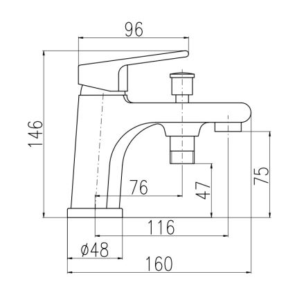 RAV Slezák CO148.0 - Vanová baterie COLORADO 14,6 cm lesklý chrom