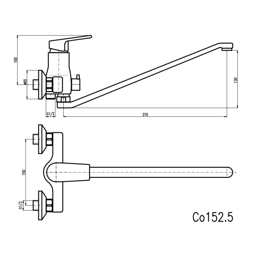 RAV Slezák CO152.5 - Vanová baterie COLORADO lesklý chrom
