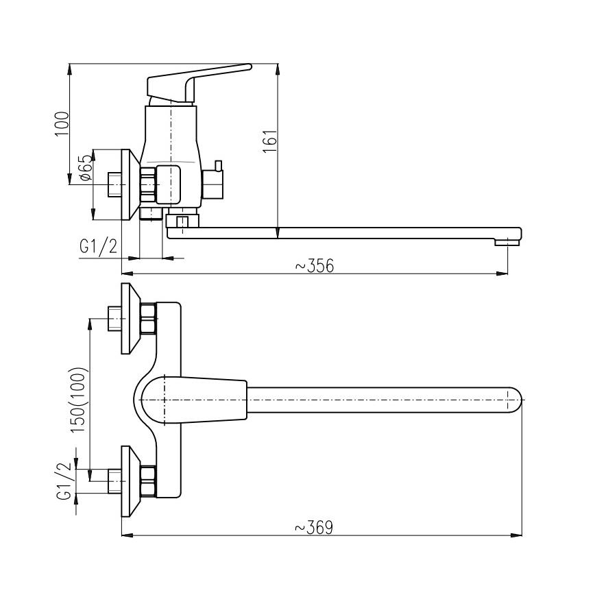 RAV Slezák CO153.5 - Vanová baterie COLORADO lesklý chrom