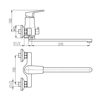 RAV Slezák CO153.5CMATZ - Vanová baterie COLORADO černá/zlatá