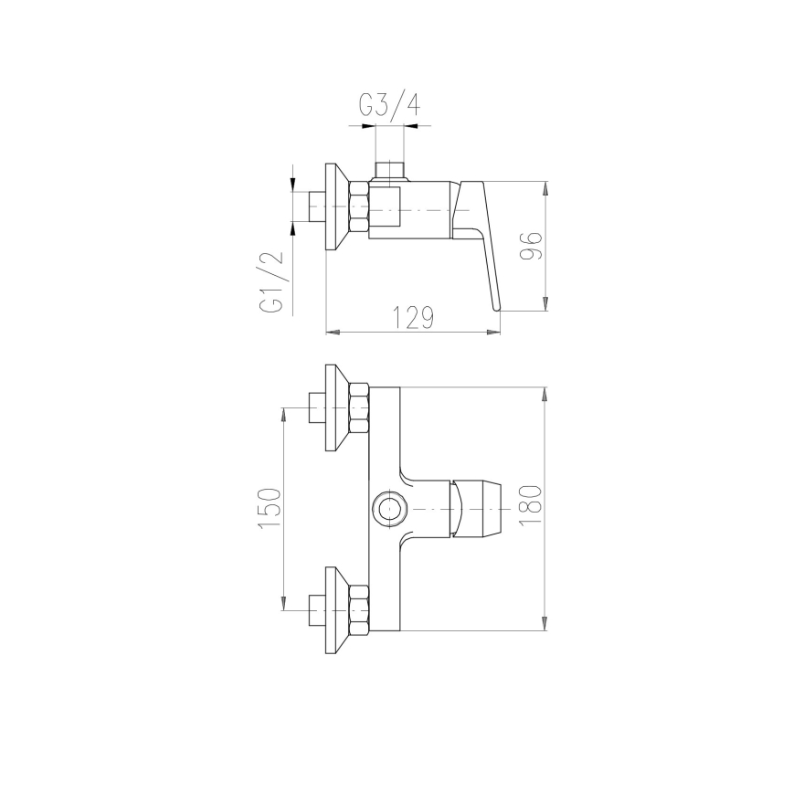 RAV Slezák CO182.5 - Sprchová baterie COLORADO lesklý chrom