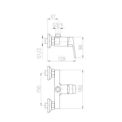 RAV Slezák CO182.5Z - Sprchová baterie COLORADO lesklá zlatá