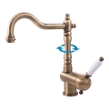 RAV Slezák L508.0/8SM - Dřezová/umyvadlová baterie LABE RETRO 25,6 cm stará mosaz