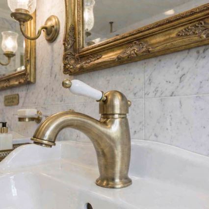 RAV Slezák L526.0SM - Umyvadlová baterie LABE RETRO 15,3 cm stará mosaz