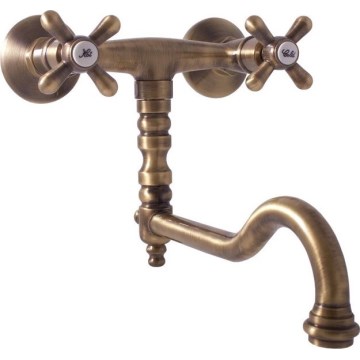 RAV Slezák MK101.5/29SM - Umyvadlová/dřezová baterie MORAVA RETRO 16,3 cm stará mosaz