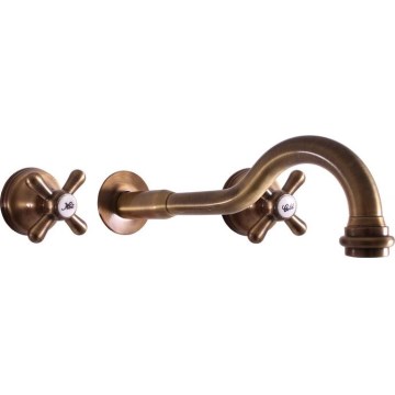 RAV Slezák MK131SM - Umyvadlová baterie pro podomítkovou instalaci MORAVA RETRO stará mosaz