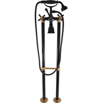 RAV Slezák MK150.5/2CMATSM - Vanová sada s baterií MORAVA RETRO černá/mosaz