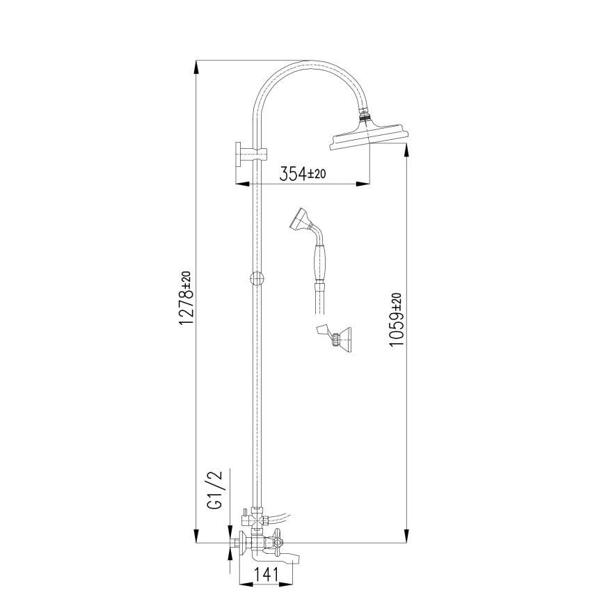 RAV Slezák MK154.5/3 - Vanová sada s baterií MORAVA lesklý chrom