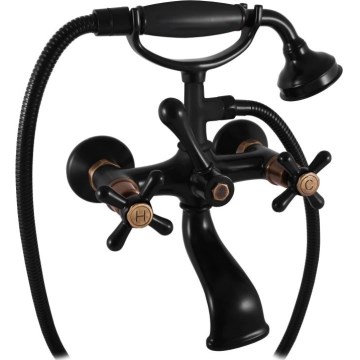 RAV Slezák MK159.5/2CMATSM - Vanová sada s baterií MORAVA RETRO černá/mosaz