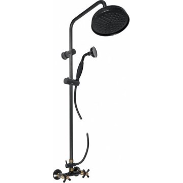 RAV Slezák MK181.5/7CMATSM - Sprchová sada s baterií MORAVA RETRO černá/mosaz