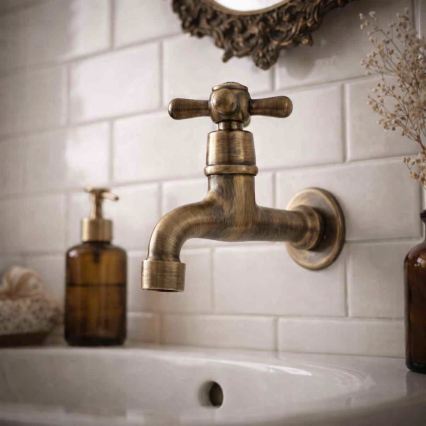 RAV Slezák MK193SM - Umyvadlová baterie MORAVA RETRO 11,8 cm stará mosaz