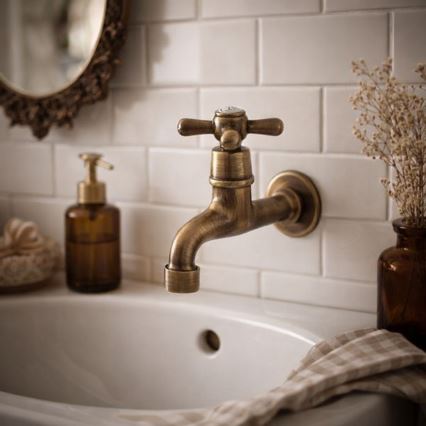 RAV Slezák MK193SM - Umyvadlová baterie MORAVA RETRO 11,8 cm stará mosaz