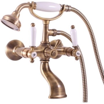 RAV Slezák MK559.5/2SM - Vanová sada s baterií MORAVA RETRO stará mosaz