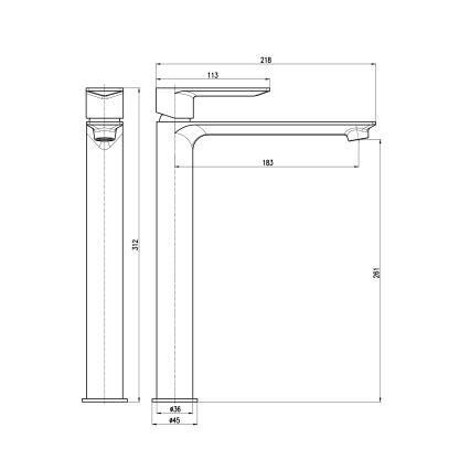 RAV Slezák NL130.0MGL - Umyvadlová baterie NIL 31,2 cm lesklá šedá