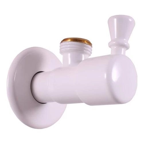 RAV Slezák RV0112B - Rohový ventil RETRO lesklá bílá