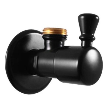 RAV Slezák RV0112CMAT - Rohový ventil RETRO matná černá