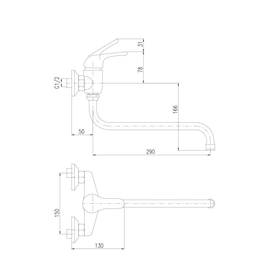 RAV Slezák SA001.5/22 - Dřezová/umyvadlová baterie SAZAVA lesklý chrom